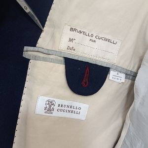 BRUNELLO CUCINELLI Men's Wool/ cashmere 46R unconstructed jacket elbow patches